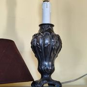 Art Nouveau pewter lamp base - faux candle