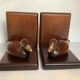 Pair of brass wood duck bookends