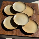 Set of 6 stoneware dessert plates
