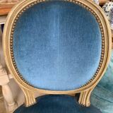 Paire de chaises médaillon en velours