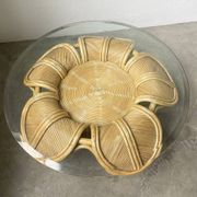 Vivai del sud “flower” rattan coffee table