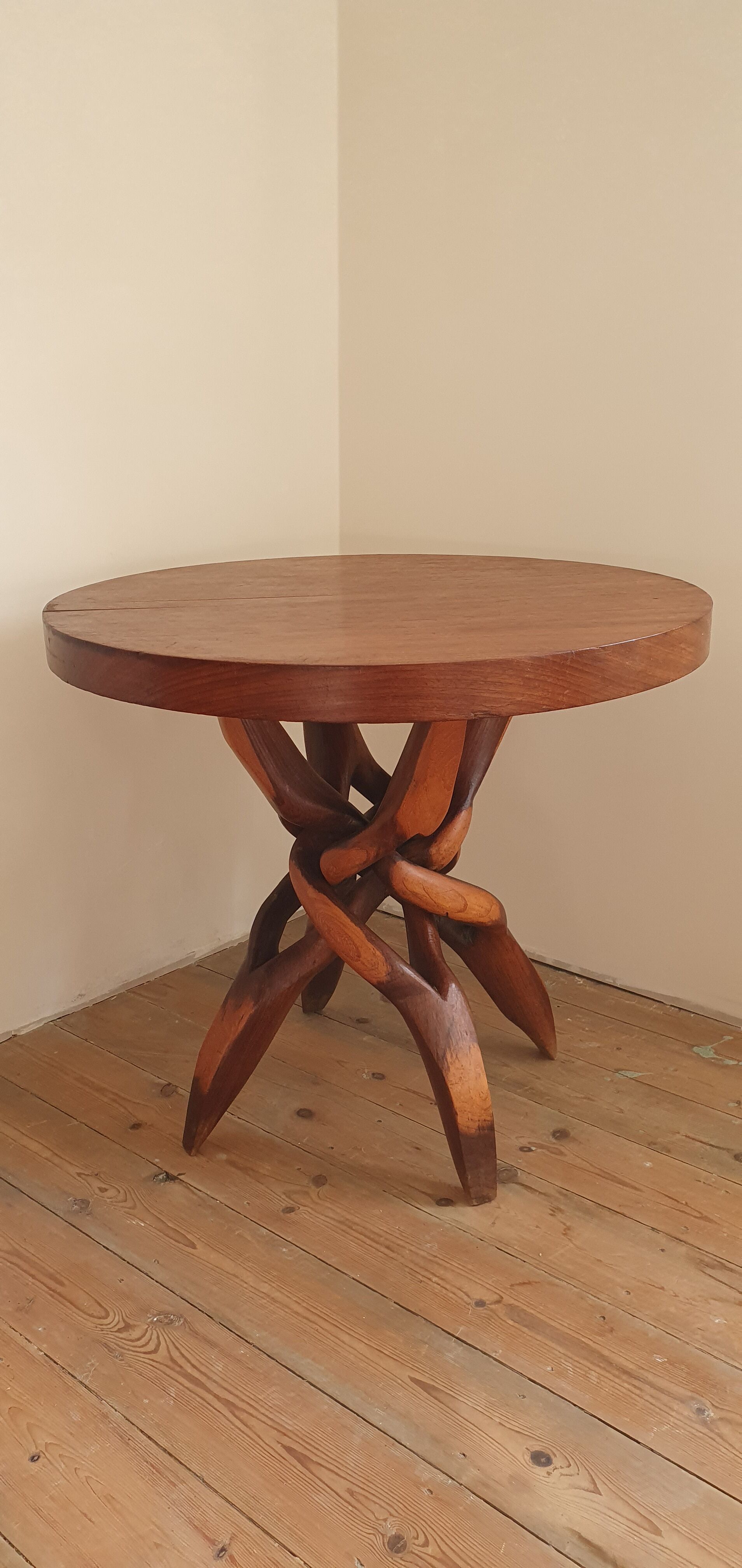 African teak root table 50s
