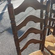 Série de 4 chaises en chêne à haut dossier