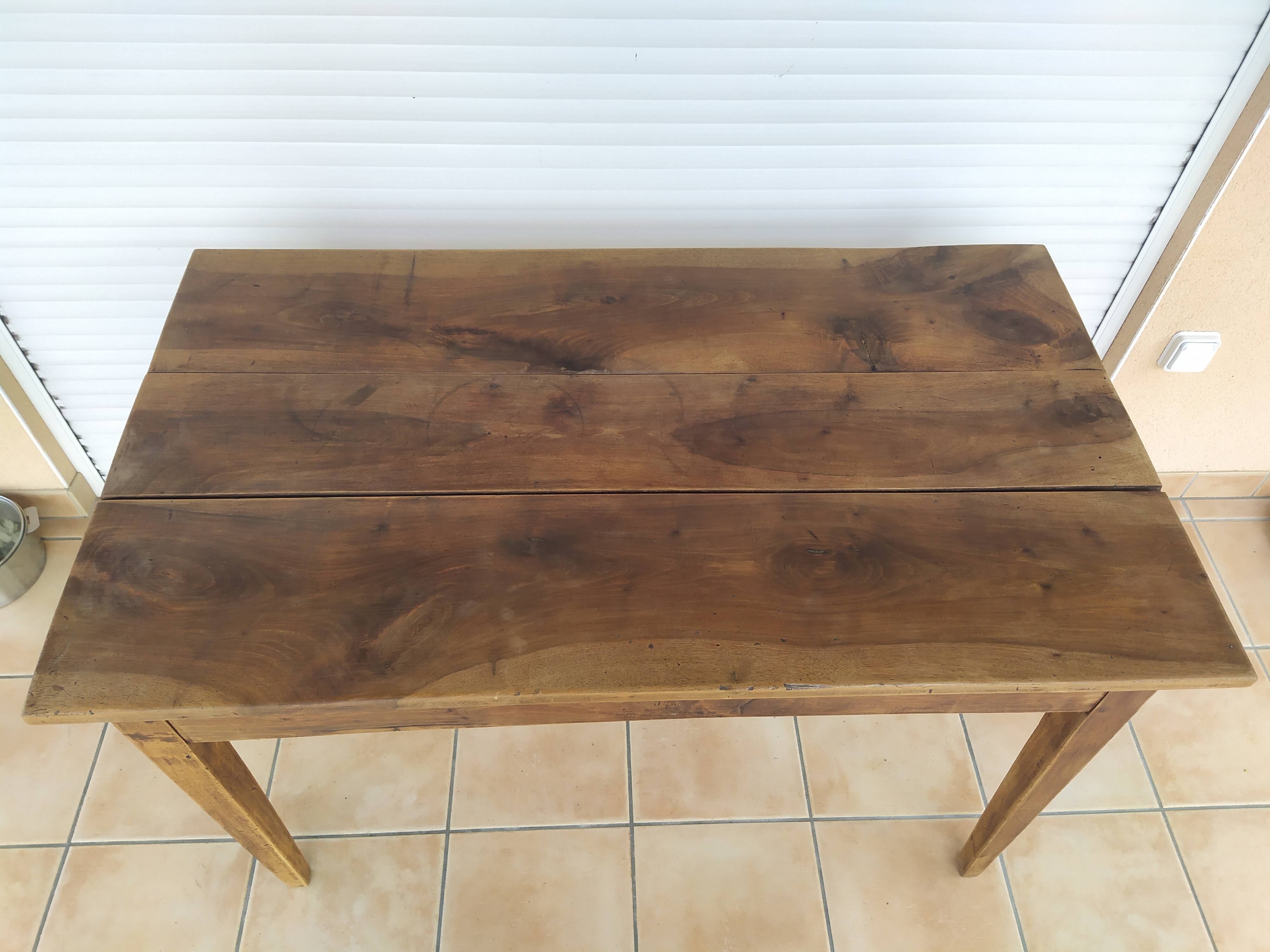 Walnut farmhouse table