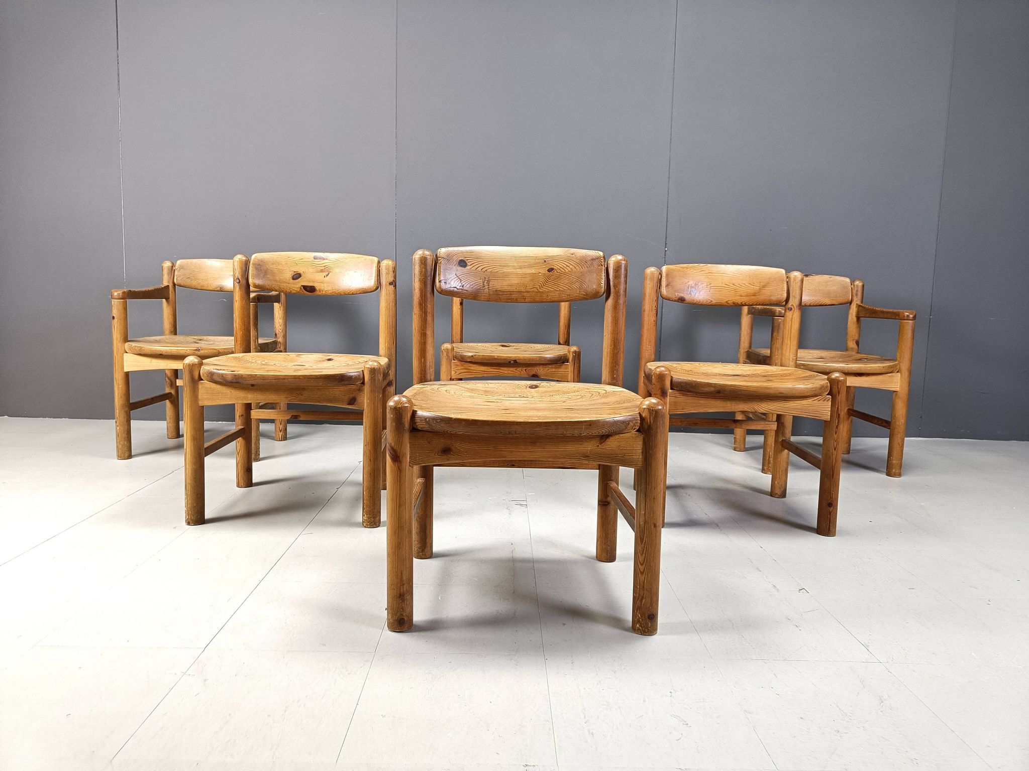 Rainer Daumiller pine wood dining chairs for Hirthals Savvaerk