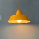 Small vintage yellow industrial pendant light