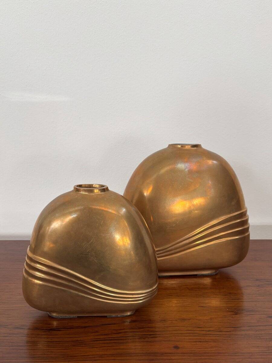 Bronze Vase Sculptures by Esa Fedrigolli for Esart, Italy, 1970s, Set of 2
