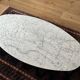 Marble and rosewood coffee table, designed by Hugues Poignant for Roche Bobois