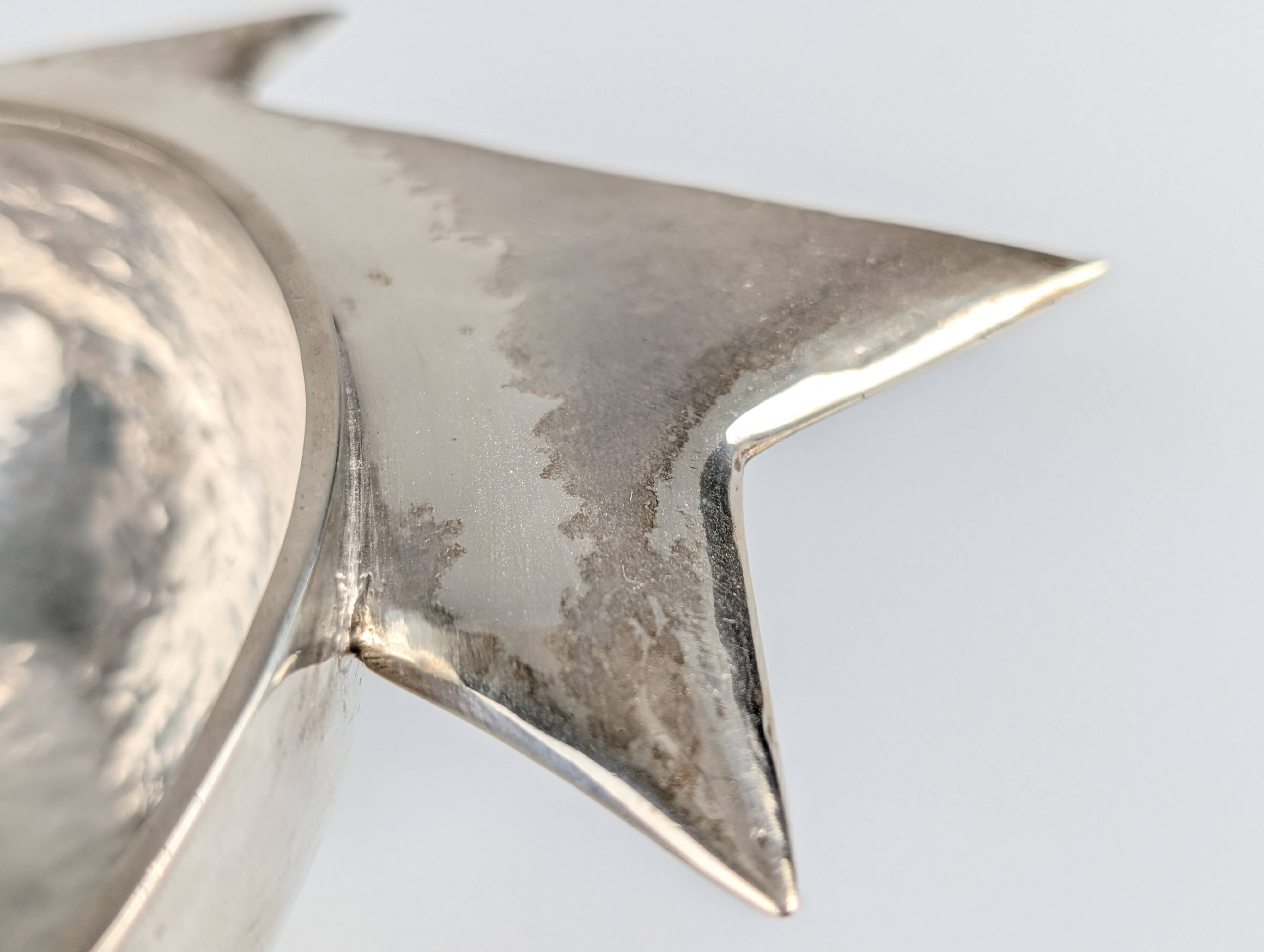 Silver Sculptural Bowl by Graziella Laffi, Signed, Peru, 1960s