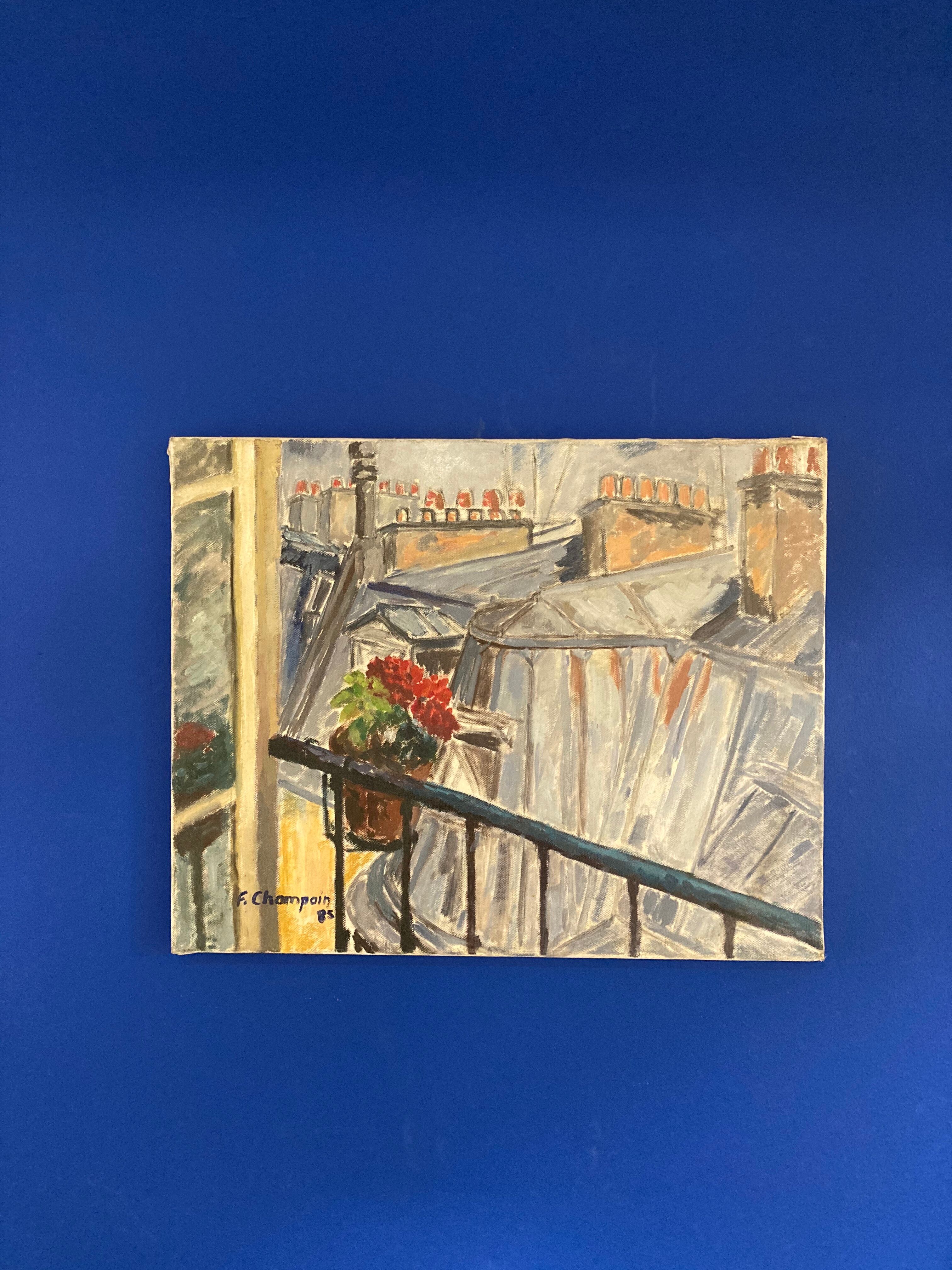 Huile sur toile vintage