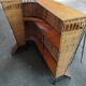 Vintage rattan and metal bar and its stools.