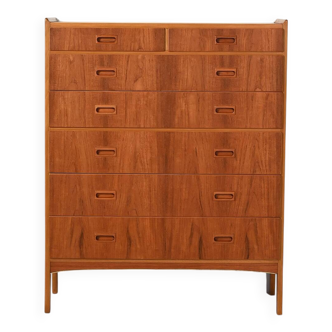 Swedish teak tallboy by Treman