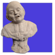 Buste d'atelier en plâtre