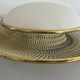Mid-century golden metal wire and plastic ceiling light by Erco, 1950s, Germany.