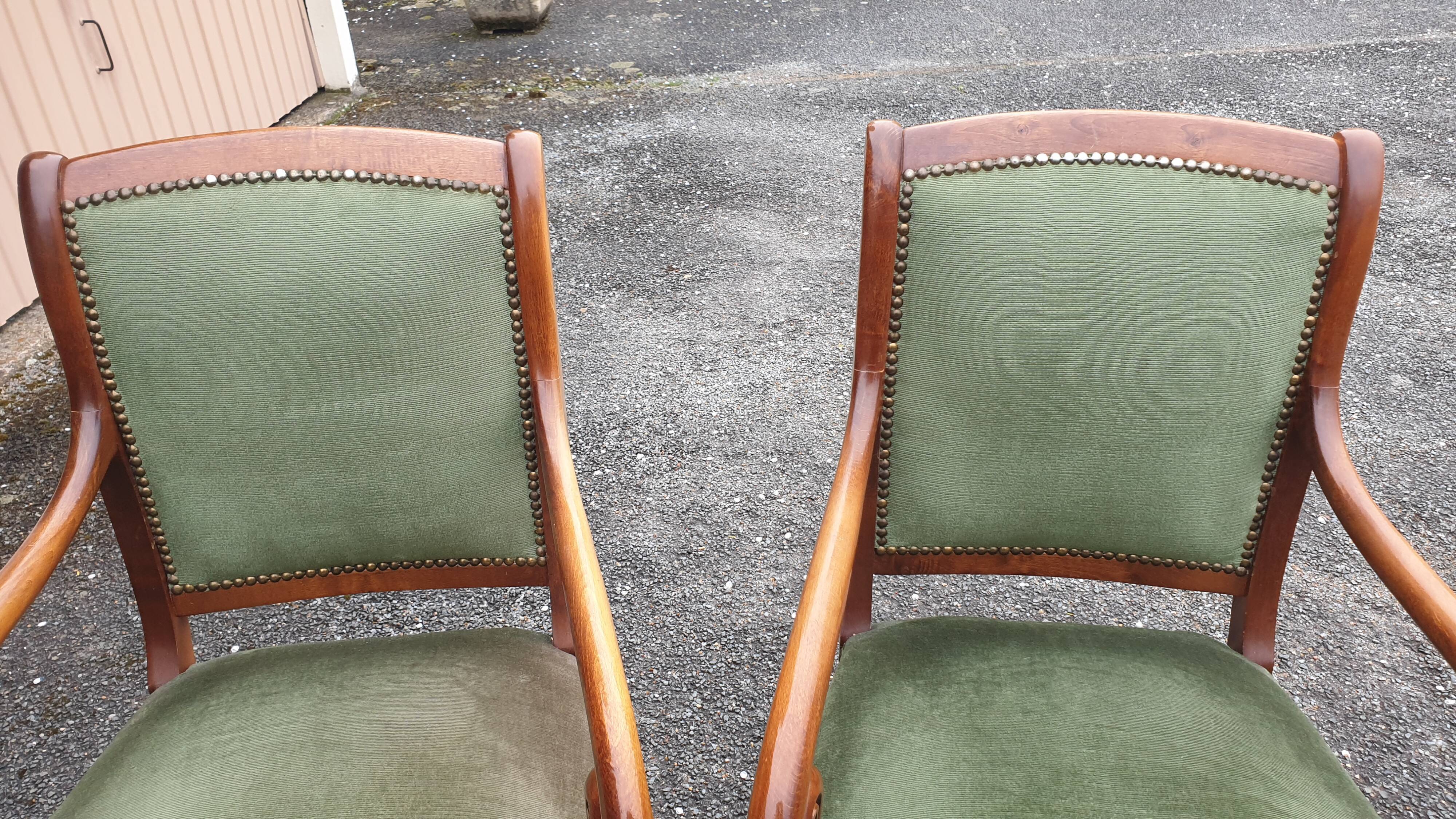 Pair of catering armchairs