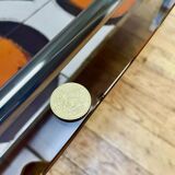 Vintage coffee table in smoked glass and ceramic