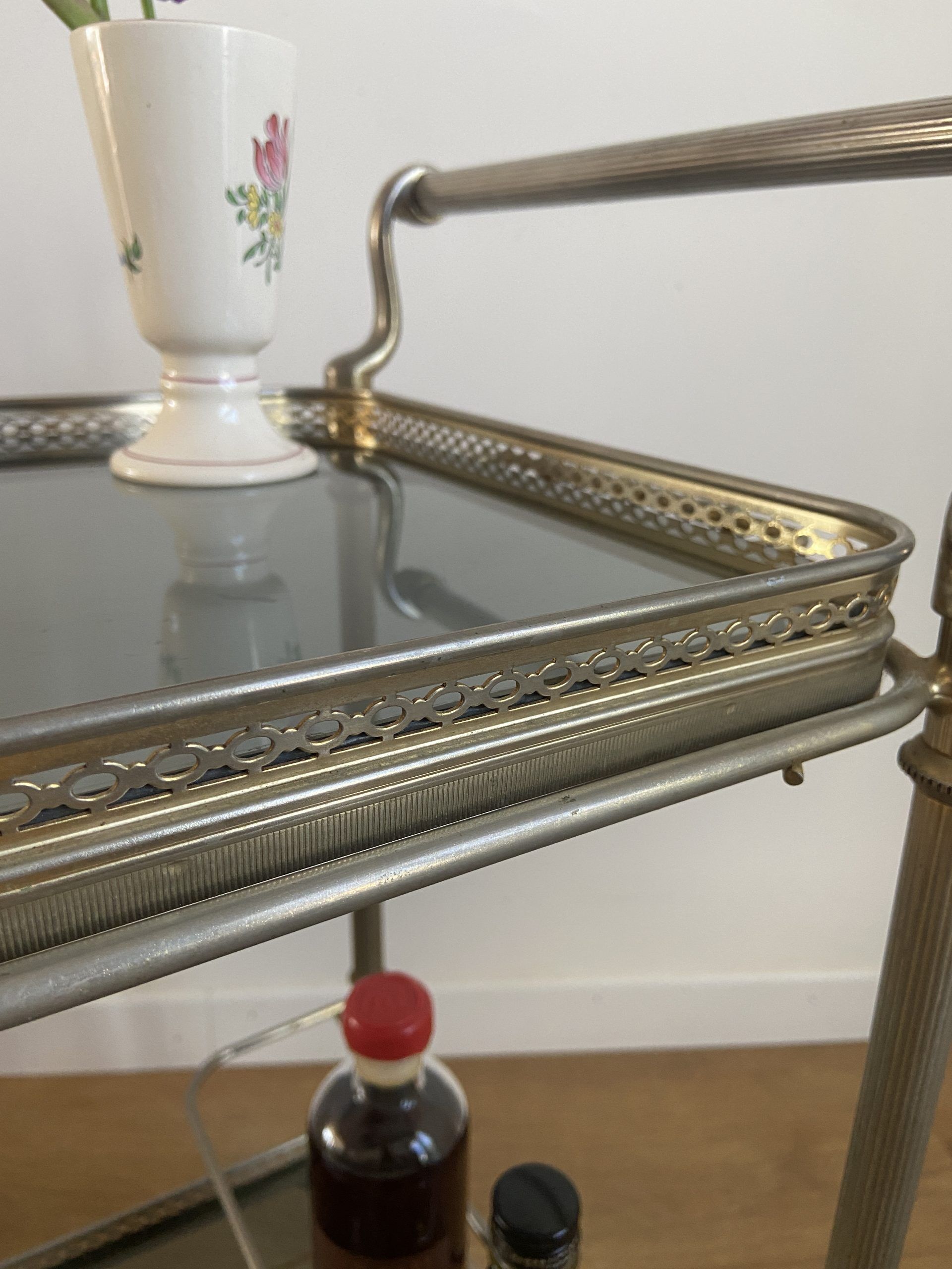 Vintage service service with removable trays 70s