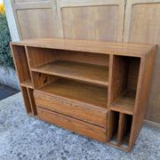Vintage Solid Pine TV Hi-Fi Console Furniture 60s 70s 80s Chalet
