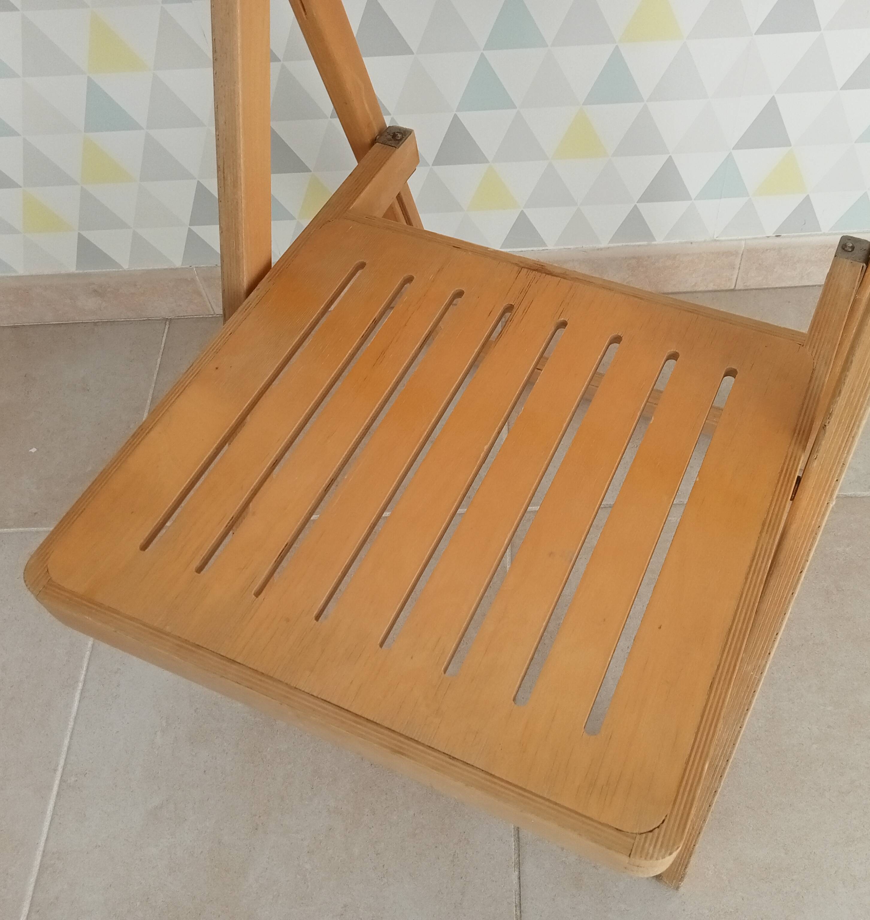 Chaise pliante vintage années 70/80