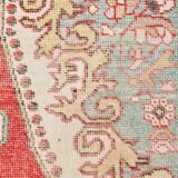4x7 Red & Cream Antique Vintage Rug, 129x216Cm SK 22247