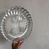 Plat creux en forme de coquillage cristal