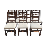 Set of seven Parisian mansion dining chairs 1920'