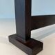 Pair of Minimalist Modernist Wrought Iron Chenets with Torch Holders in Nut Design