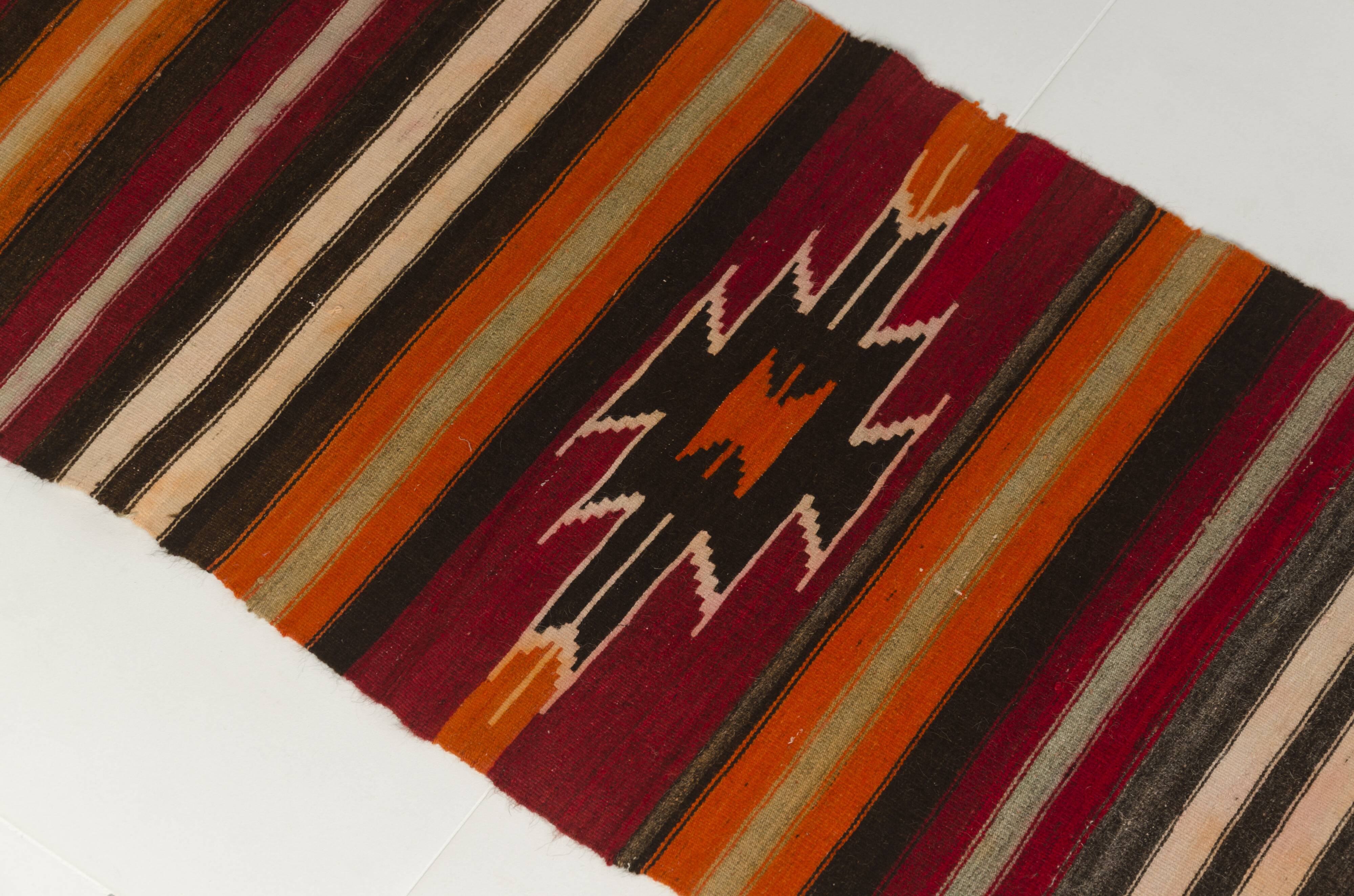 Tapis Kilim Anatolien Vintage, Kilim Géométrique Vintage sku-138