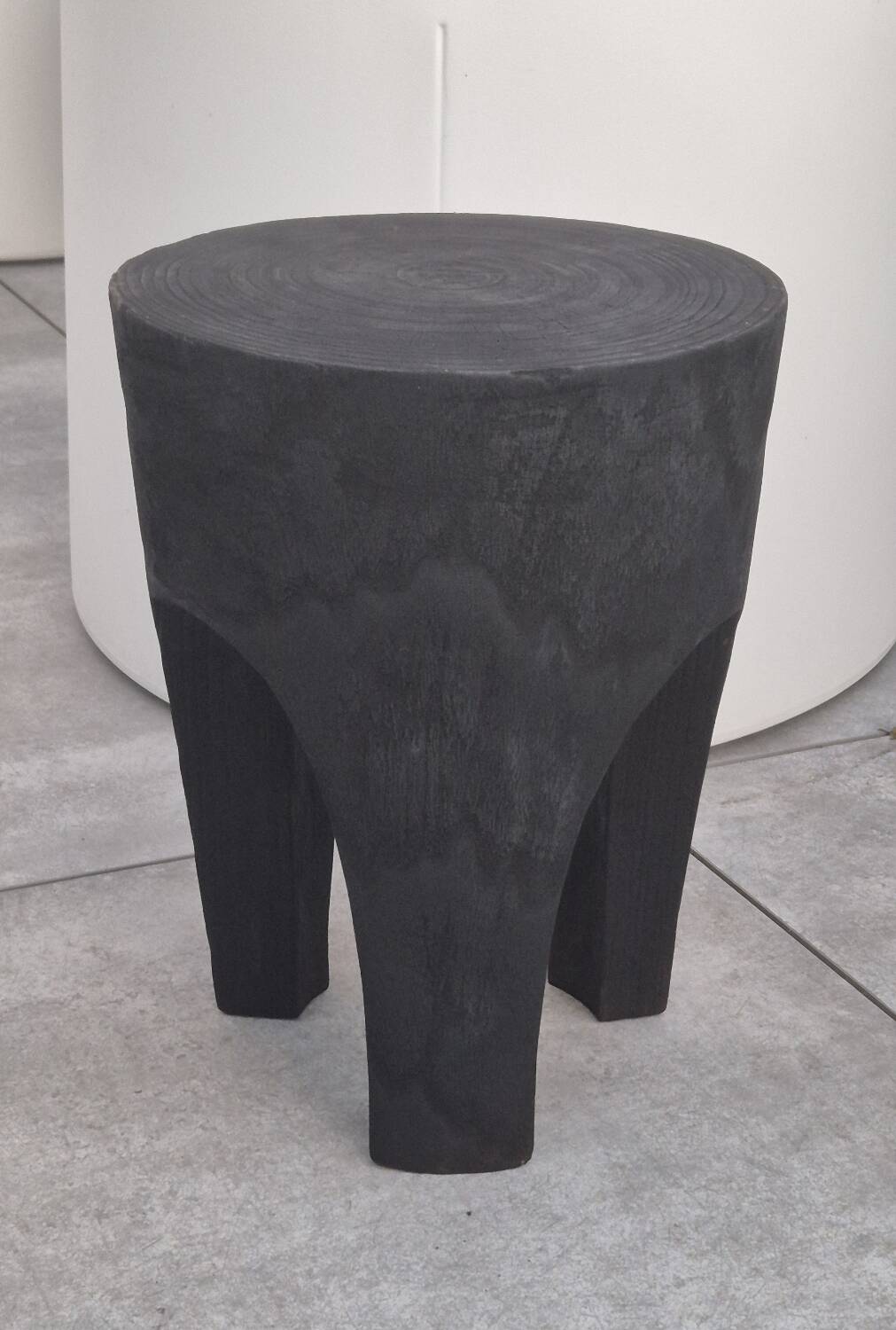 Burnt wood stool shou sugi ban