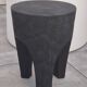 Burnt wood stool shou sugi ban