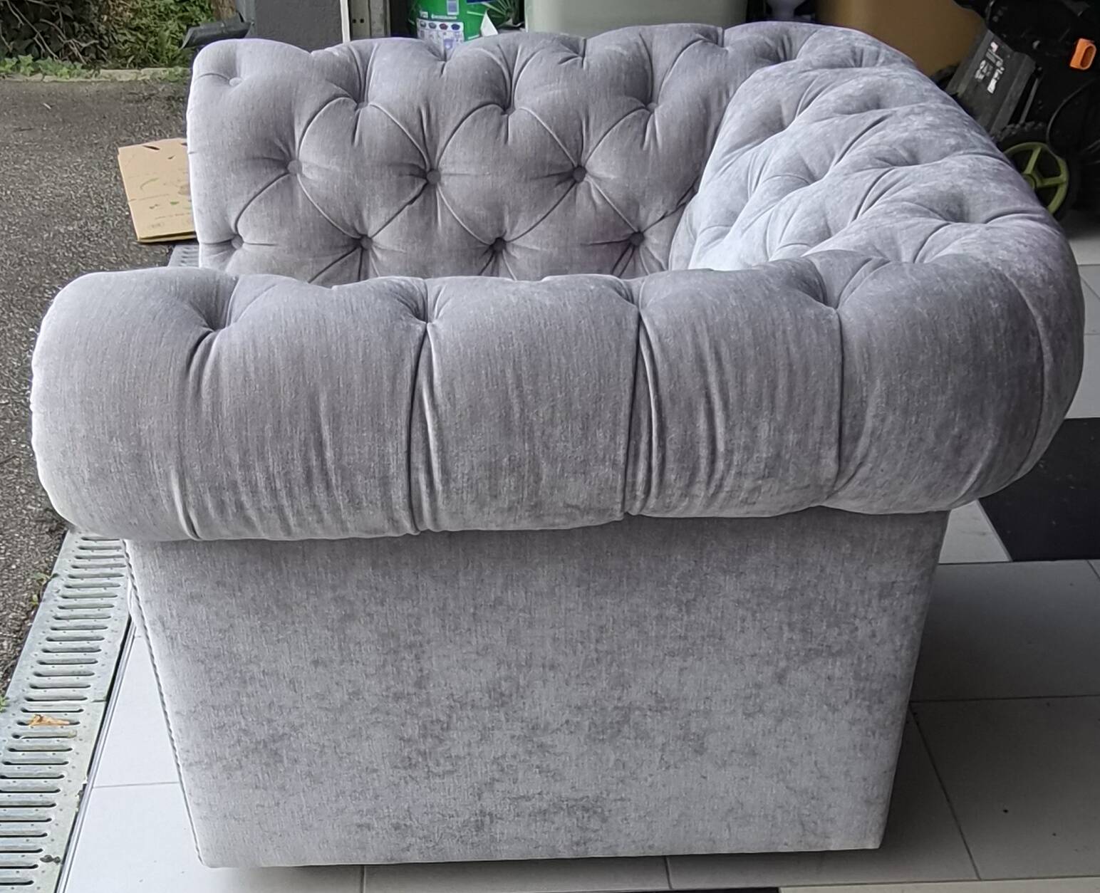 Chesterfield-style armchair