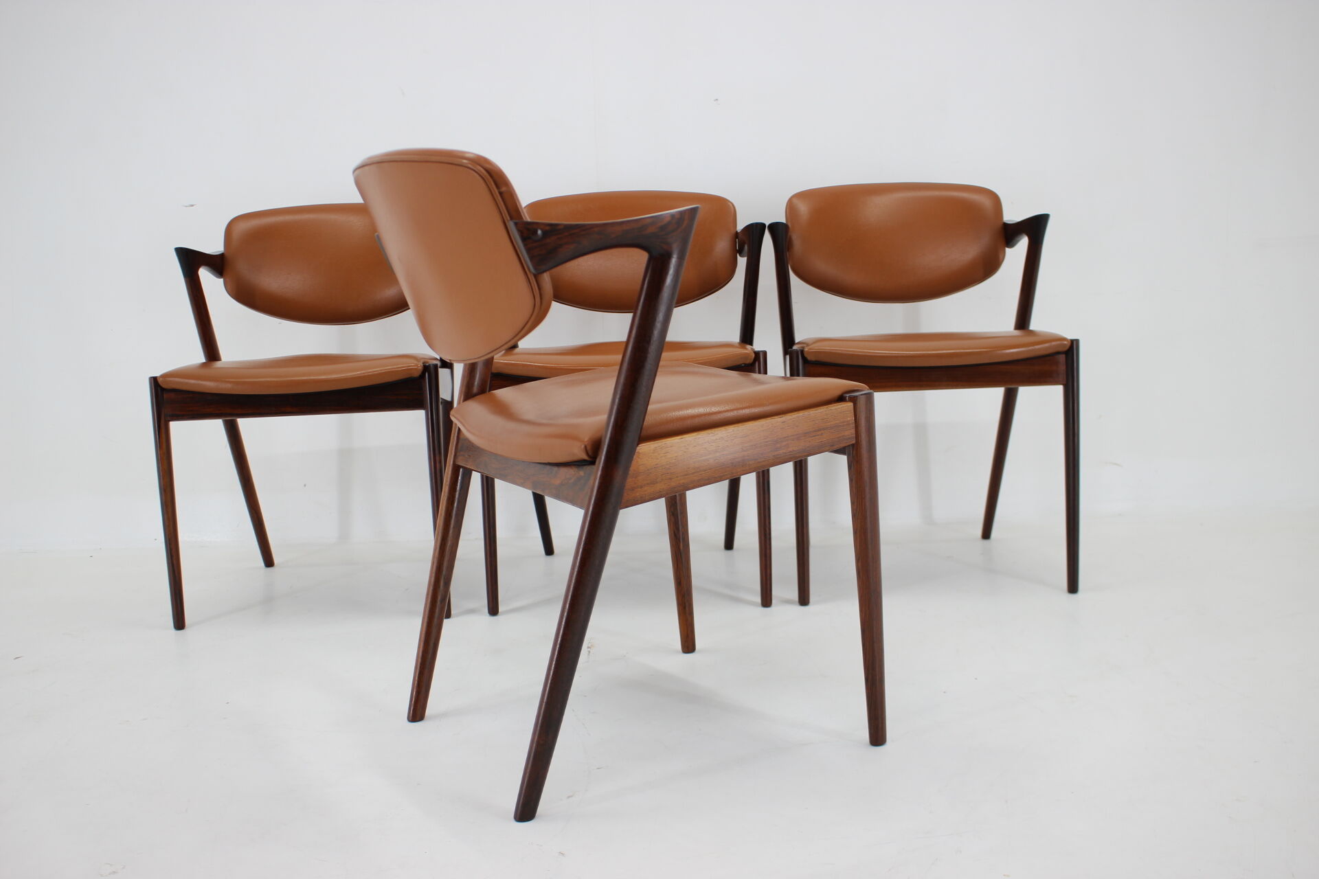 1960s Kai Kristiansen Model 42 Dining Chairs in Palisander, set of 4