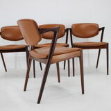 1960s Kai Kristiansen Model 42 Dining Chairs in Palisander, set of 4