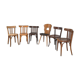 Series of 6 Bistro chairs dismatched Baumann and Fischel