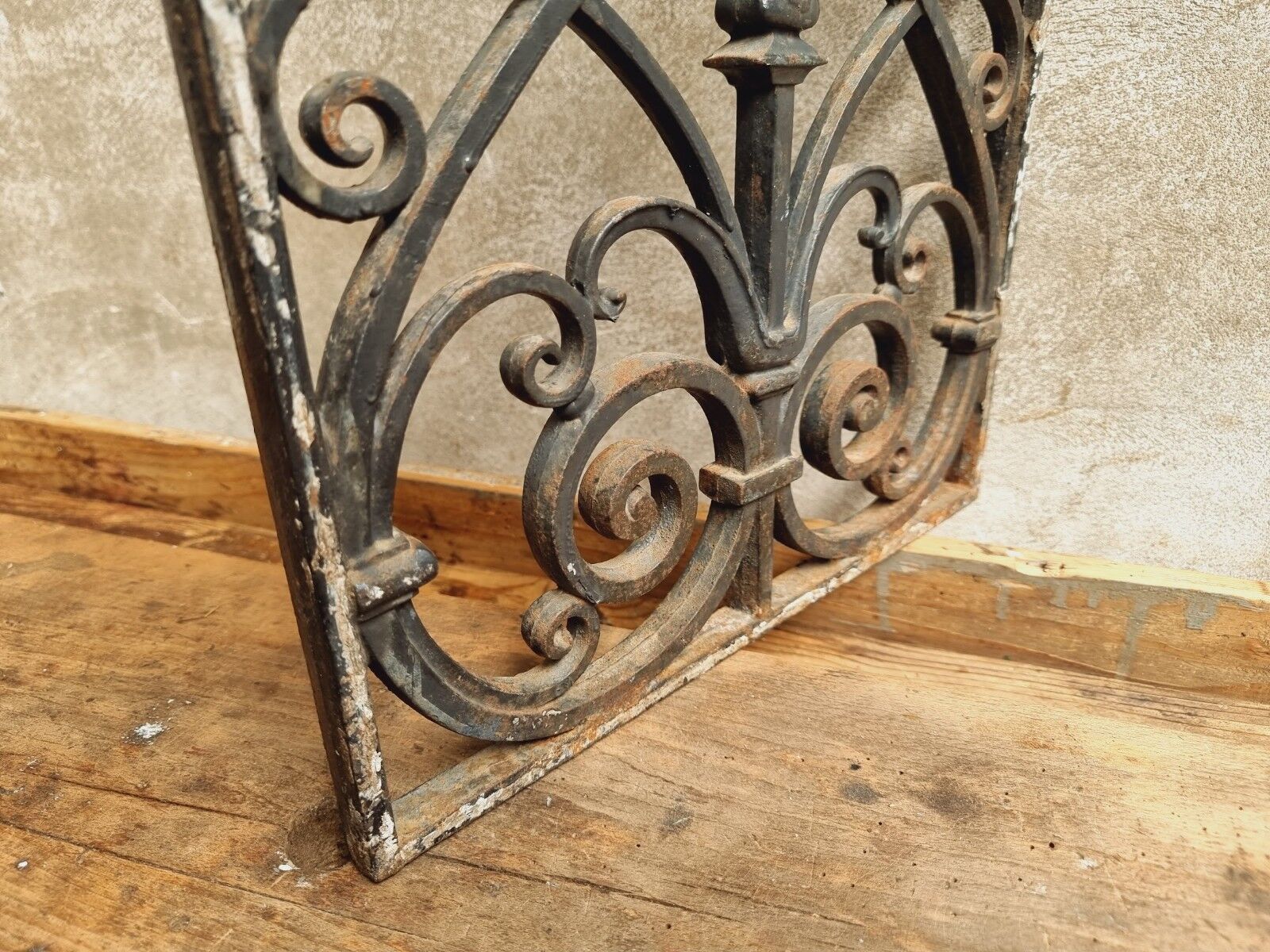 Old iron door grille window grille
