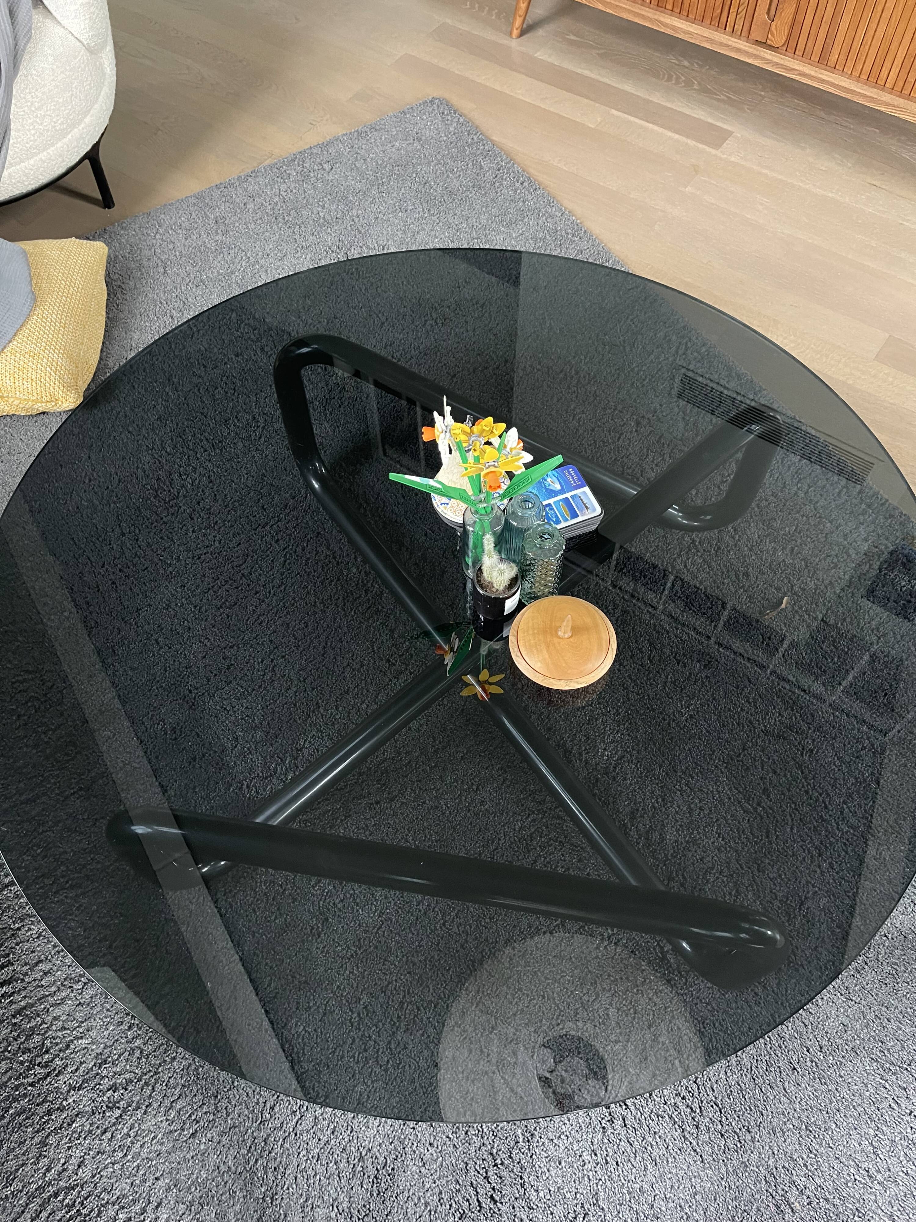 Smoked glass coffee table
