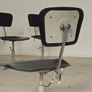 1 adjustable industrial chair metal Czechoslovakia 1960