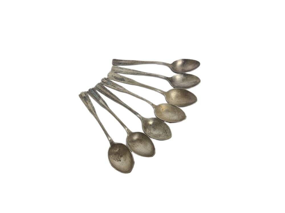 Art Deco brass spoons, 1950s, set of 6