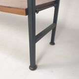 Italian free standing teak shelving unit, 1950
