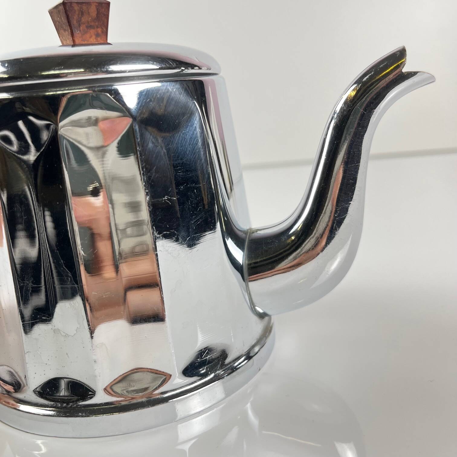 Vintage chrome-plated metal and bakelite coffee set, 1940s/50s