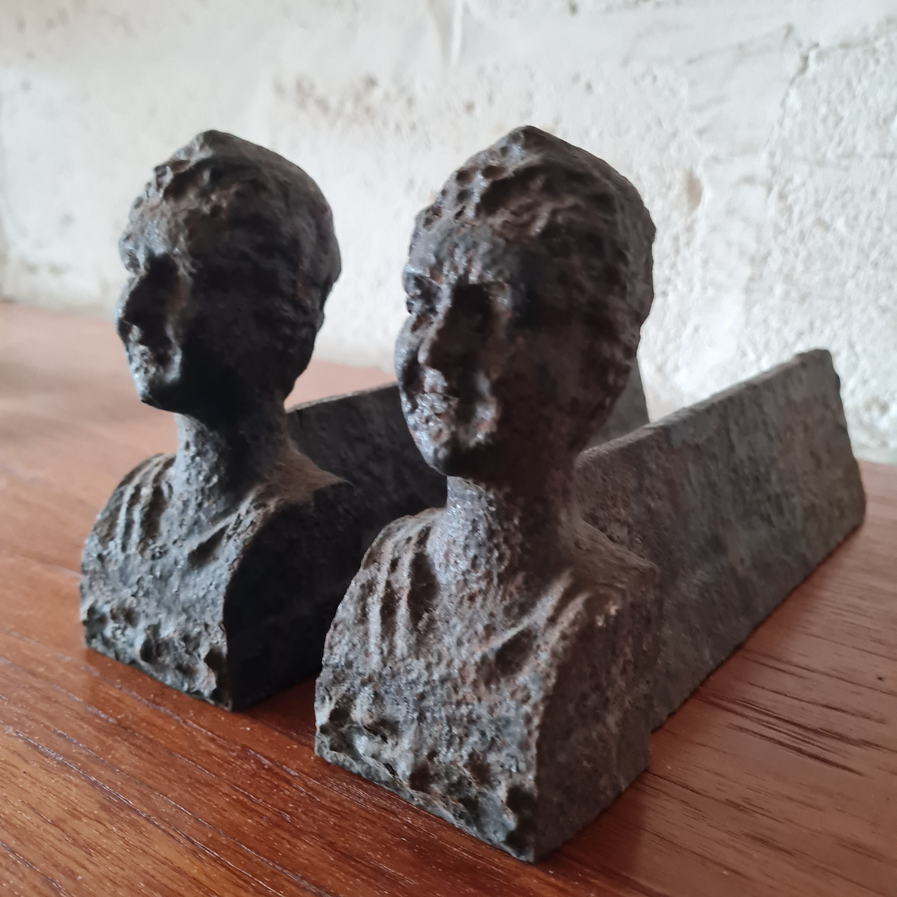 Pair of cast iron chimney covers