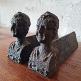 Pair of cast iron chimney covers