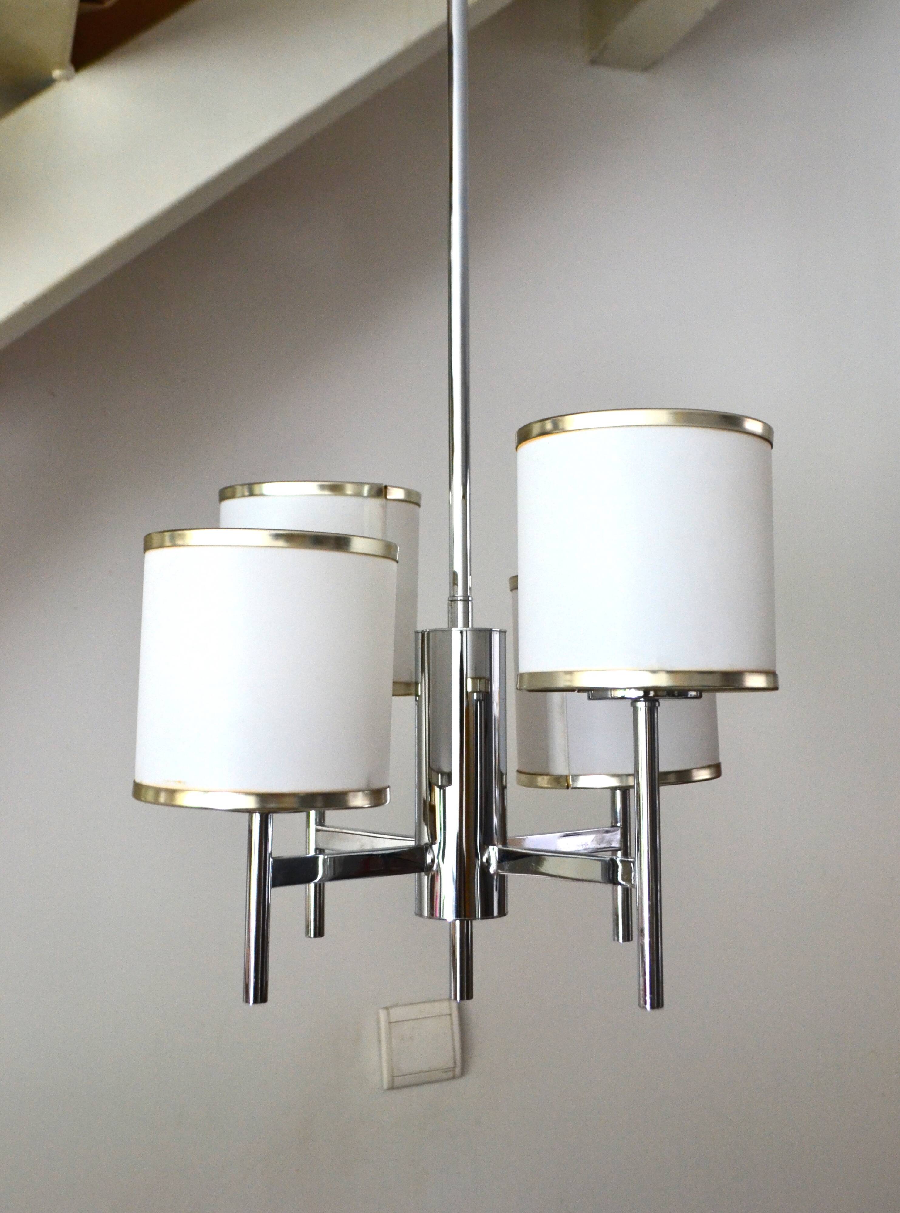 Sciolari 4-light chrome and rhodium lustre from the 1970s.