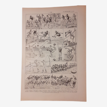 Lithograph on the 1922 Olympic Games