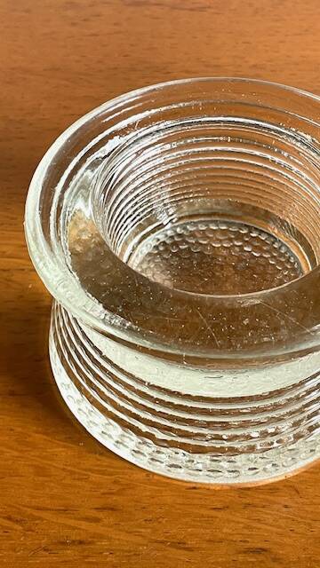Vintage glass paperweight tray