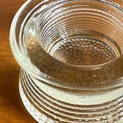 Vintage glass paperweight tray