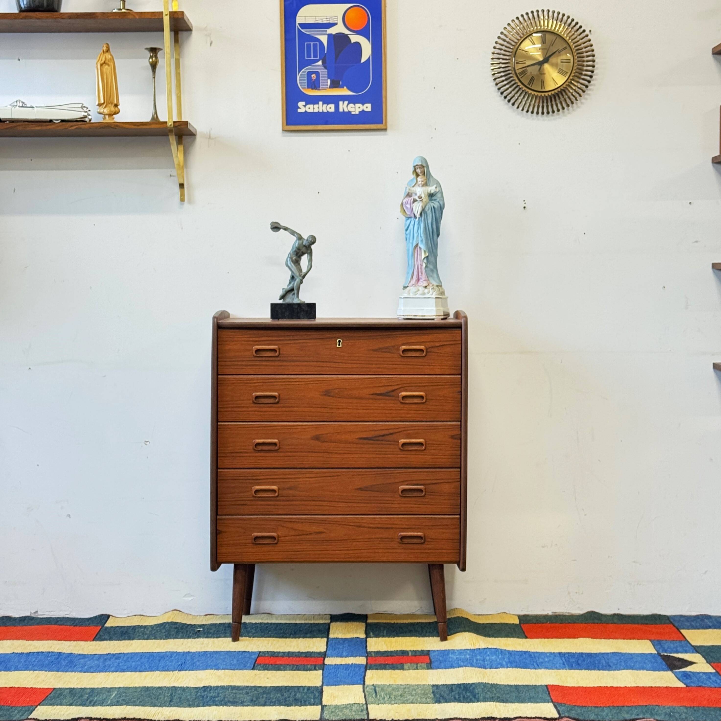 Teak Drawer Cabinet, Norway, Mid-C Modern, Vintage