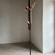 Standing Coat Rack with Hazel Branch Hooks