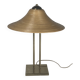 Lampe de table en laiton et rotin en roseau, Italie 1970