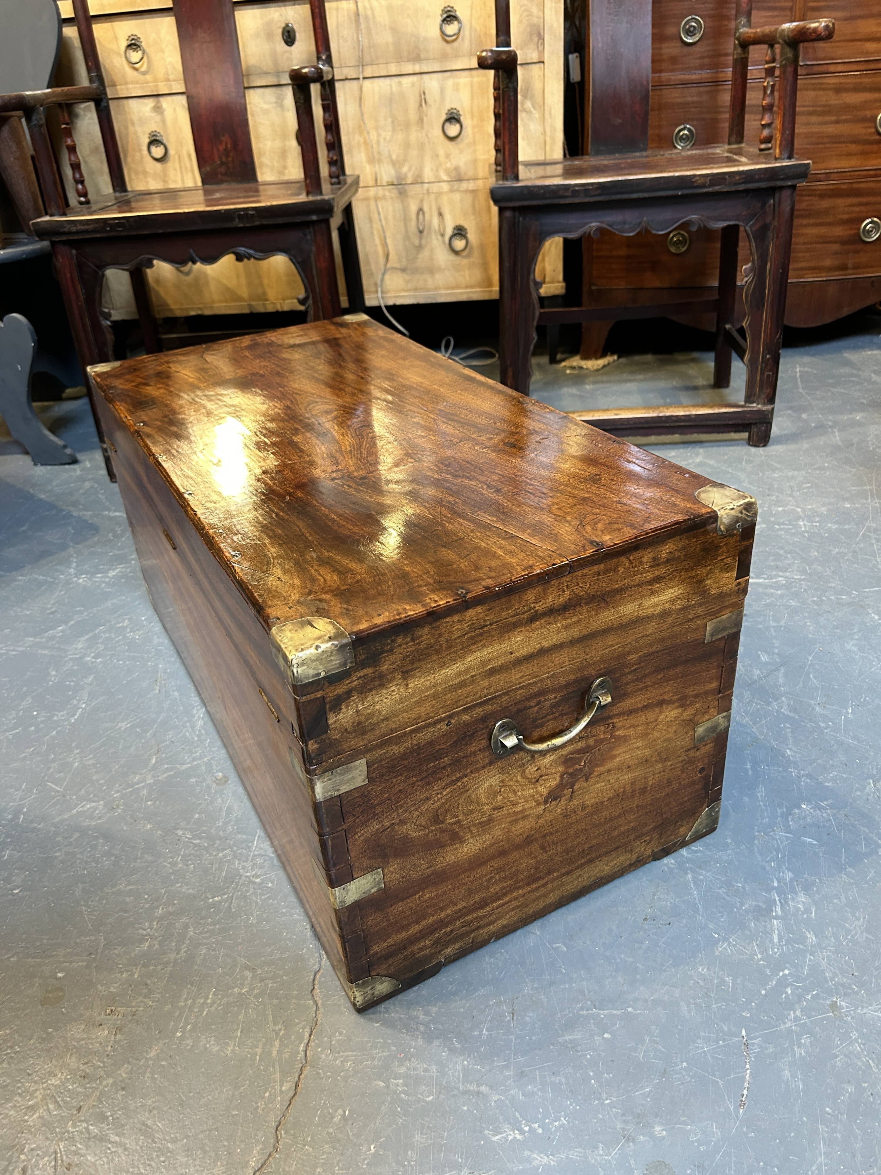 Campaign camphor trunk chest